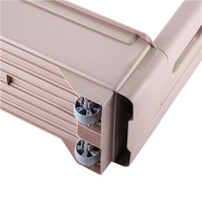 Этажерка Keeplex Regular на колесиках трехсекционная узкая 53,7х13,8х71 см KL383812005 бежевый топаз