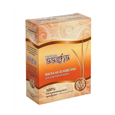 МАСКА НА ОСНОВЕ ХНЫ для укрепления волос, Aasha Herbals, 80 г.