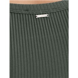 Топ из трикотажа в широкий рубчик