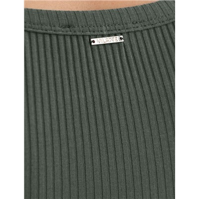 Топ из трикотажа в широкий рубчик