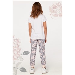 Брюки д/дев Juno SS21GJ548 Romantic Roses розы (Розы)