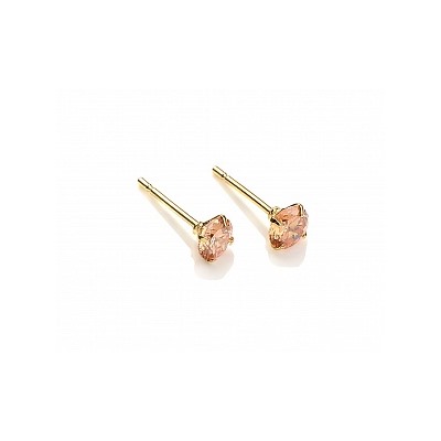 Серьги-гвоздики PR1469 -8 коньячн
