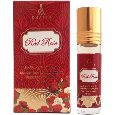 Concentrated Perfume Oil RED ROSE, Khalis (Арабские масляные духи КРАСНАЯ РОЗА, Кхалис), ролик, 6 мл.