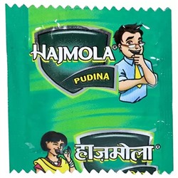 HAJMOLA PUDINA Tasty Digestive Tablets, Dabur (ХАДЖМОЛА МЯТА, жевательные таблетки для улучшения пищеварения, Дабур), 2 г. (уп. 4 таблетки)