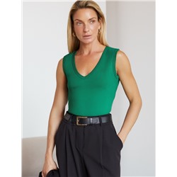 Топ из премиального хлопка с эластаном