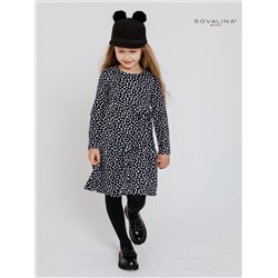 Платье Тиана горох на синем