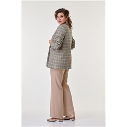 T&N 7355 бежевый+белый, Брюки,  Жакет,  Футболка