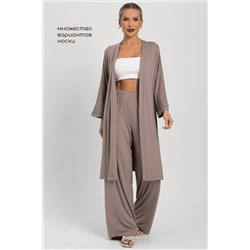 Брюки-палаццо для дома Шелк вискозы (латте) Б14499-52М