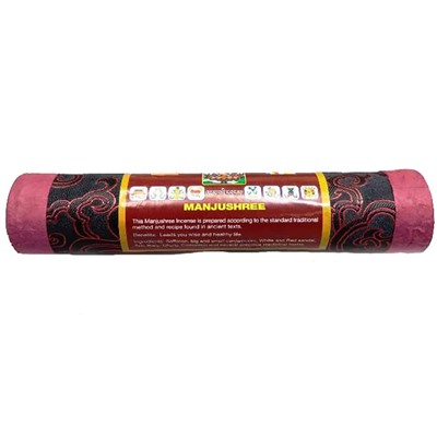 Благовония непальские Bhutanese Insense Sticks MANJUSHREE безосновные тубус шелк 20х4,3см SH 300100