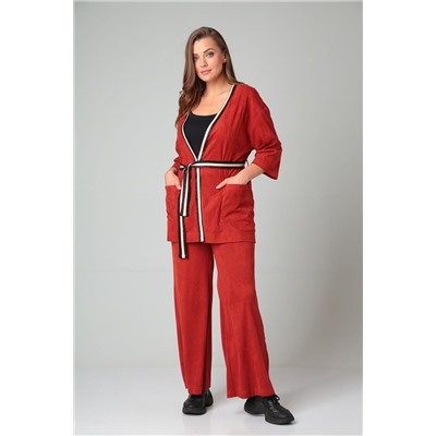 Michel chic 1314 терракот, Кардиган,  Брюки