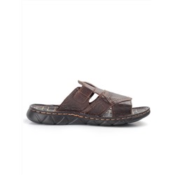 P2323-10 BROWN Тапочки мужские (натуральная кожа) размер
