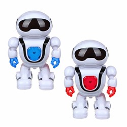Игроленд. Игрушка интерактивная в виде Танцующего робота, звук, свет, АБС, 2 дизайна 296-078