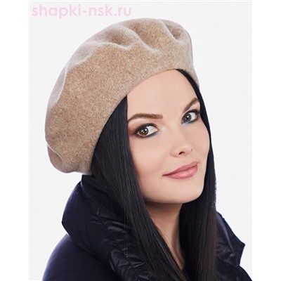 Берет Меланж фетр без отделки 11 Берет женский (56-58)