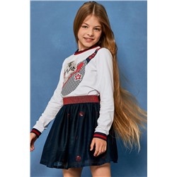 Юбка д/дев Juno D36047-45COZ 5 Stars синий (Синий)