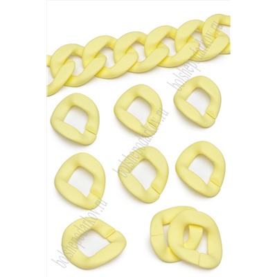 Звено пластиковое матовое 39*32*4 мм (20 шт) SF-7289, желтый №5