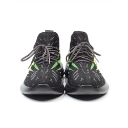 HA101-2 BLACK/GREEN Кроссовки мужские (текстиль) размер