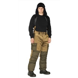 Костюм зимний "ГОРКА" куртка/брюки, цвет: св.хаки/т.хаки, ткань: Полибрезент/Полибрезент
