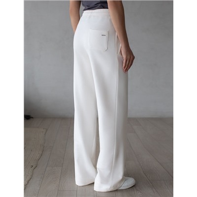 Прямые брюки из петельчатого футера-трехнитки