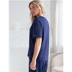 Футболка с принтом свободная эластичная из премиального хлопка