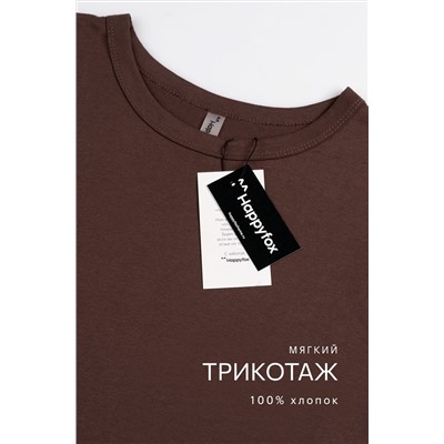 Женская удлиненная футболка с разрезами Happyfox