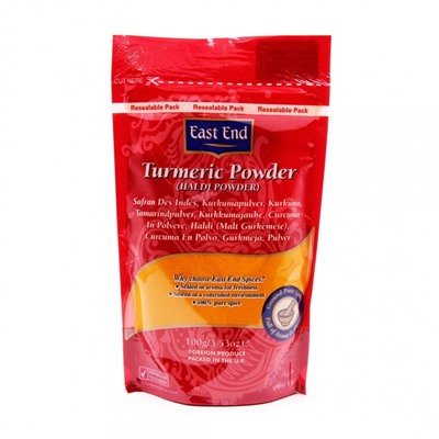 TURMERIC POWDER (ground haldi), East End (КУРКУМА МОЛОТАЯ, Ист Энд), 100 г.