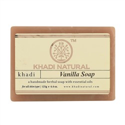 VANILLA Handmade Herbal Soap With Essential Oils, Khadi Natural (ВАНИЛЬ Мыло ручной работы с эфирными маслами, Кхади), 125 г.