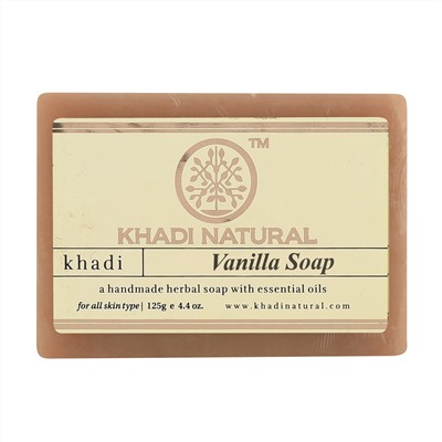 VANILLA Handmade Herbal Soap With Essential Oils, Khadi Natural (ВАНИЛЬ Мыло ручной работы с эфирными маслами, Кхади), 125 г.