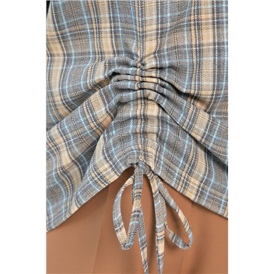 Блуза Ватсон (серо-бежевая) Б14150-12М