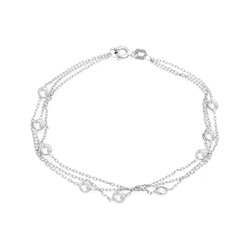 Браслет из серебра куб.циркон., ТФБ-78