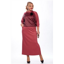 Michel chic 1325 бордовый, Юбка,  Джемпер