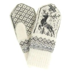 Варежки женские "Олень и узор" ПП 3235-3