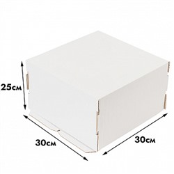 Коробка для торта 30*30*25 см, без окна (самолет)