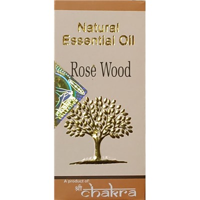 Natural Essential Oil ROSE WOOD, Shri Chakra (Натуральное эфирное масло РОЗОВОЕ ДЕРЕВО, Шри Чакра), 10 мл.