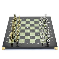 Шахматы подарочные с металлическими фигурами "Дон Кихот", 350*350мм