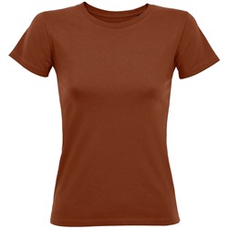 Футболка женская Regent Fit Women, коричневая (терракотовая)
