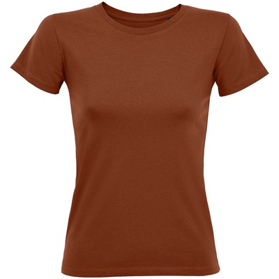 Футболка женская Regent Fit Women, коричневая (терракотовая)