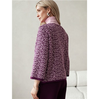 Свитер жаккардовой вязки с кашемиром