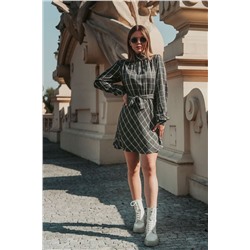 Mirolia 831 серая_клетка, Платье