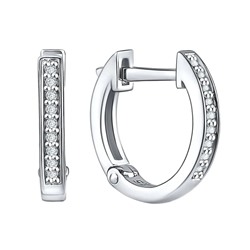 Серьги из серебра куб.циркон., Л-21361