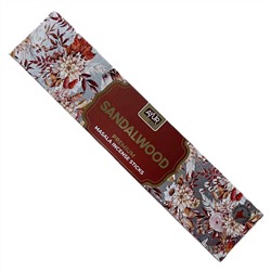 SANDALWOOD Premium Masala Incense Sticks, Ayur Plus (САНДАЛОВОЕ ДЕРЕВО, ароматические масала палочки премиум-класса, Аюр Плюс), 18 г.