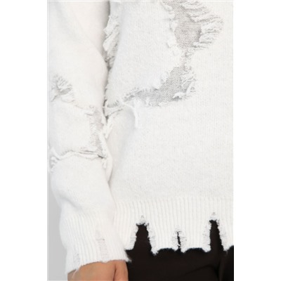 Свитер рваный Наиль (белый) Б14420-13М