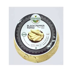 BLACK PEPPER PAPAD, Everfresh (ПАПАД С ЧЁРНЫМ ПЕРЦЕМ, Эверфреш), 200 г.