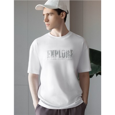 Свободная футболка  с авторским принтом