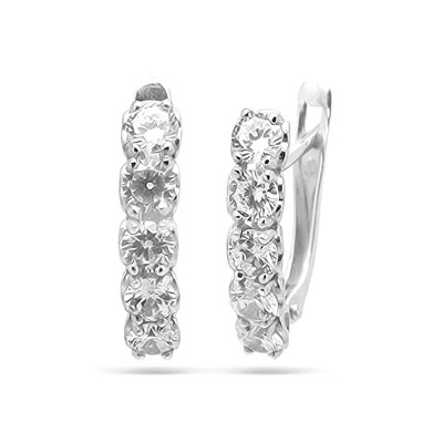 Серьги из серебра куб.циркон., В10-0289