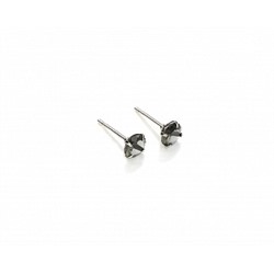 Серьги-гвоздики PR1469 -6 серый