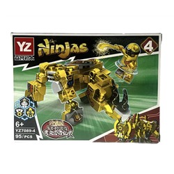 Конструктор NINJAS Трансформер Ниндзя Носорог 95дет. 19*14см / YZ7089-4