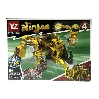 Конструктор NINJAS Трансформер Ниндзя Носорог 95дет. 19*14см / YZ7089-4