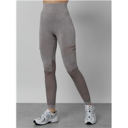 Легинсы для фитнеса женские серого цвета 1004Sr