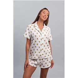 Женская пижама с шортами из муслина Happyfox
