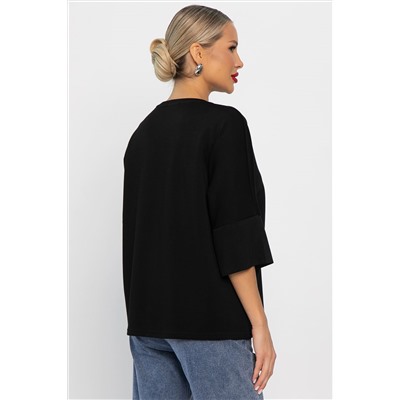 Блуза Фауст (черная) Б14202-20М